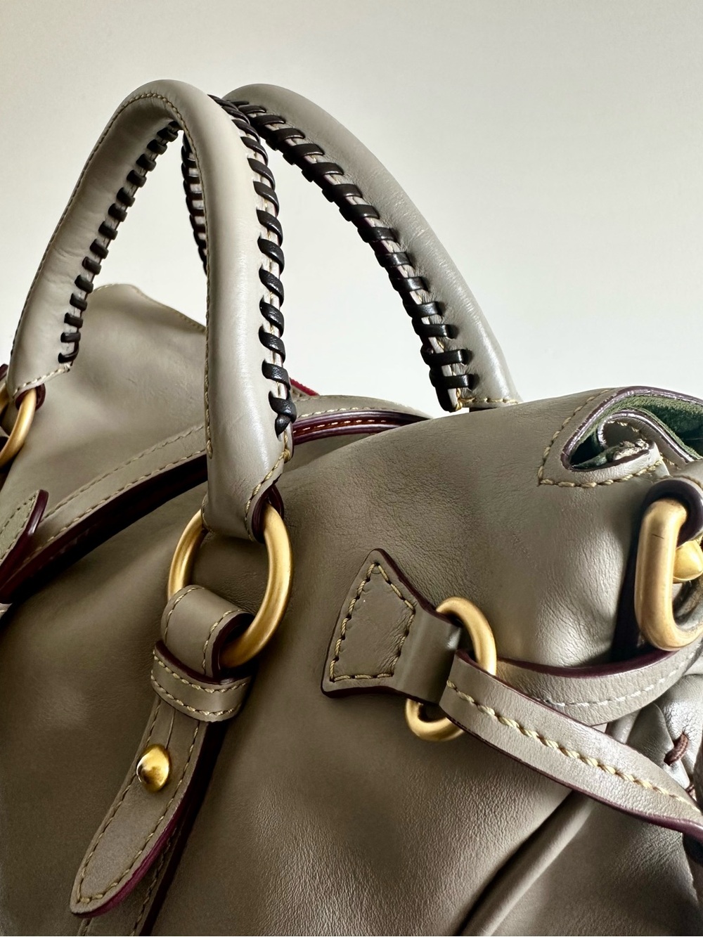 Dooney & Bourke Taupe Florentine Satchel EUC - Picture 11 of 16